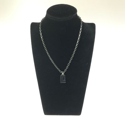 【中古品】【メンズ】 VERSACE ヴェルサーチ GRECA NECKLACE グリーク ネックレス アクセサリー 182-260711-na-01-tagh カラー：ブラック系 万代Net店