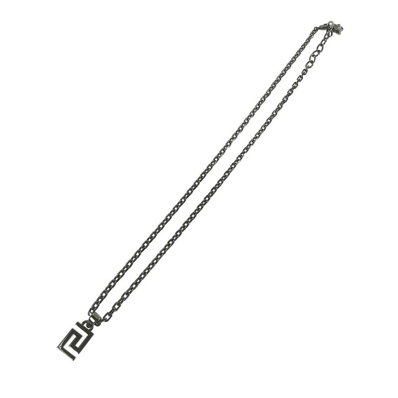 【中古品】【メンズ】 VERSACE ヴェルサーチ GRECA NECKLACE グリーク ネックレス アクセサリー 182-260711-na-01-tagh カラー：ブラック系 万代Net店