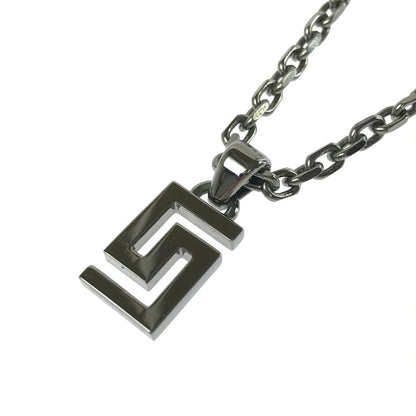 【中古品】【メンズ】 VERSACE ヴェルサーチ GRECA NECKLACE グリーク ネックレス アクセサリー 182-260711-na-01-tagh カラー：ブラック系 万代Net店