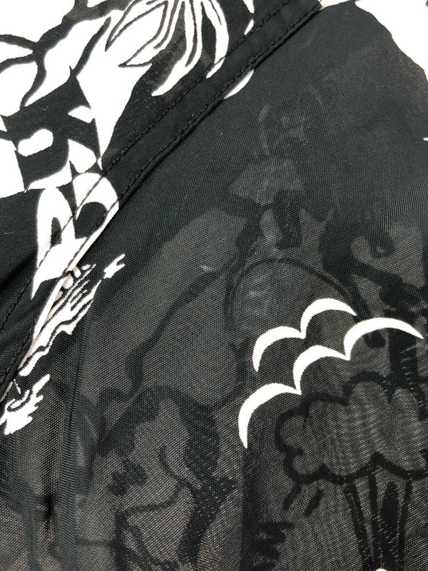 【中古品】【メンズ】 SUN SURF サンサーフ SHOWING HAWAIIAN ISLAND RAYON HAWAIIAN SHIRT SS39012 レーヨン ハワイアン シャツ トップス 145-260716-rt-12-tagh サイズ：XL カラー：ブラック/ホワイト 万代Net店