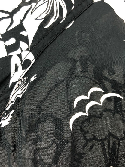【中古品】【メンズ】 SUN SURF サンサーフ SHOWING HAWAIIAN ISLAND RAYON HAWAIIAN SHIRT SS39012 レーヨン ハワイアン シャツ トップス 145-260716-rt-12-tagh サイズ：XL カラー：ブラック/ホワイト 万代Net店