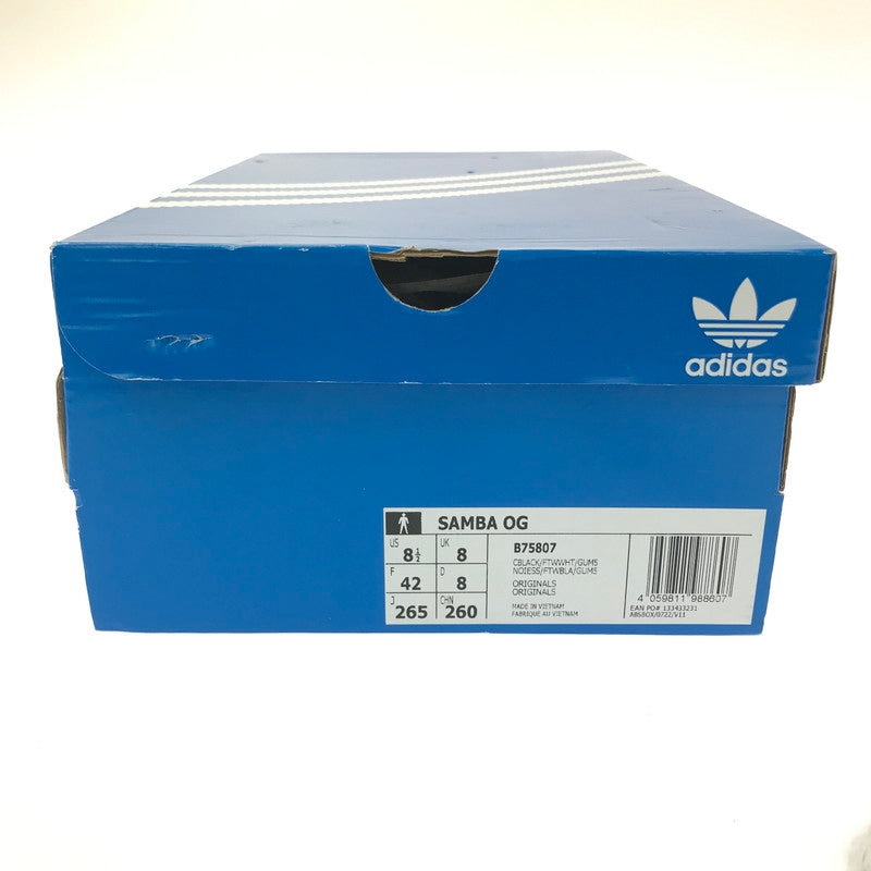 【中古品】【メンズ】 ADIDAS アディダス SAMBA OG B75807 サンバ スニーカー 靴 161-260711-na-06-tagh サイズ：26cm US 8 1/2 カラー：BLACK 万代Net店