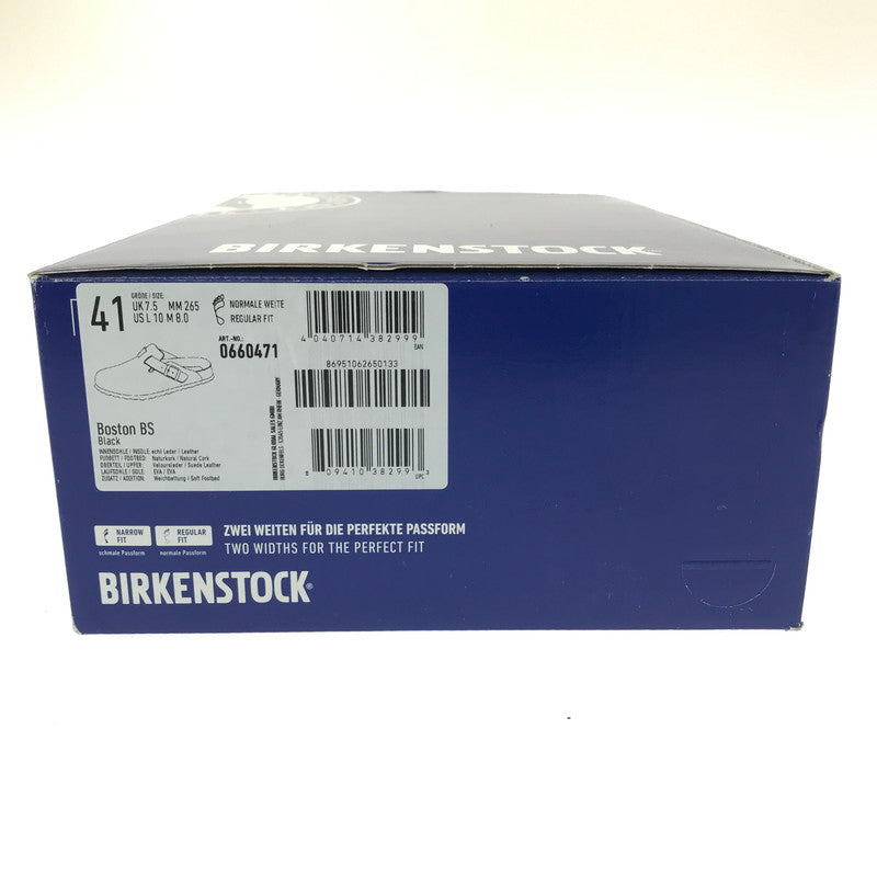 【現状渡し品】【メンズ】 BIRKENSTOCK ビルケンシュトック 0660471 BOSTON BS SUEDE ボストン スエード サンダル 靴 164-260711-na-10-tagh サイズ：US M 8 カラー：BLACK 万代Net店