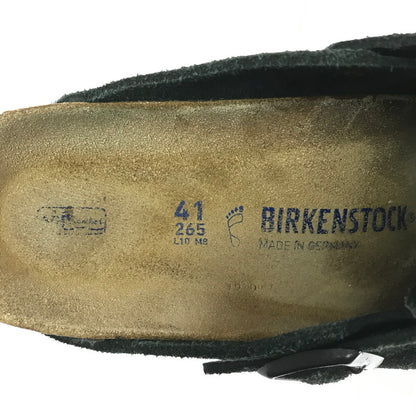 【現状渡し品】【メンズ】 BIRKENSTOCK ビルケンシュトック 0660471 BOSTON BS SUEDE ボストン スエード サンダル 靴 164-260711-na-10-tagh サイズ：US M 8 カラー：BLACK 万代Net店