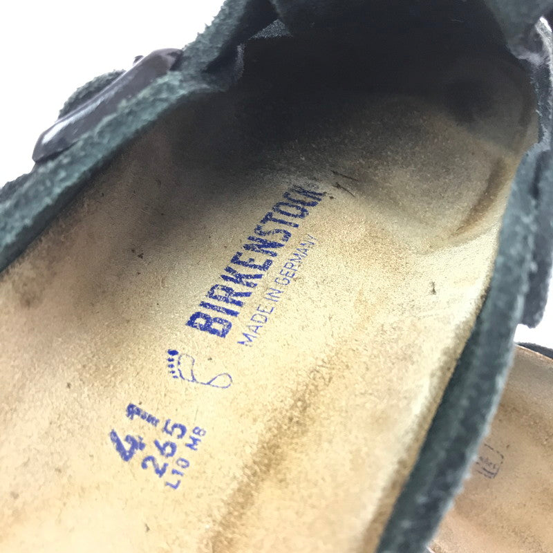 【現状渡し品】【メンズ】 BIRKENSTOCK ビルケンシュトック 0660471 BOSTON BS SUEDE ボストン スエード サンダル 靴 164-260711-na-10-tagh サイズ：US M 8 カラー：BLACK 万代Net店