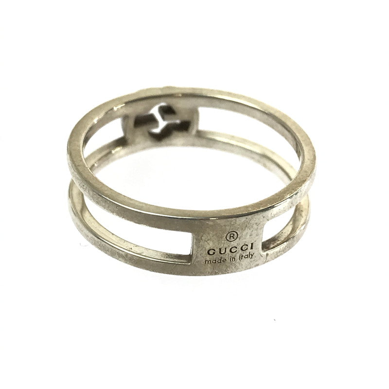 【中古品】【メンズ】 GUCCI グッチ INTERLOCKING G DOUBLE BAND RING インターロッキング G ダブルバンド リング 指輪 アクセサリー 183-260711-na-02-tagh サイズ：17 カラー：シルバー 万代Net店