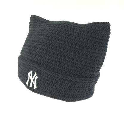 【中古美品】【メンズ】 MLB KOREA エムエルビーコリア CAT EAR BEANIE 3ABNB0163-50BKS キャット イヤー ビーニー 猫耳 帽子 アクセサリー 185-260714-YY-10-tagh サイズ：F カラー：ブラック 万代Net店