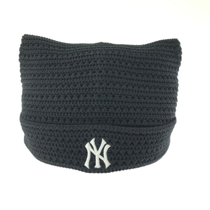 【中古美品】【メンズ】 MLB KOREA エムエルビーコリア CAT EAR BEANIE 3ABNB0163-50BKS キャット イヤー ビーニー 猫耳 帽子 アクセサリー 185-260714-YY-10-tagh サイズ：F カラー：ブラック 万代Net店
