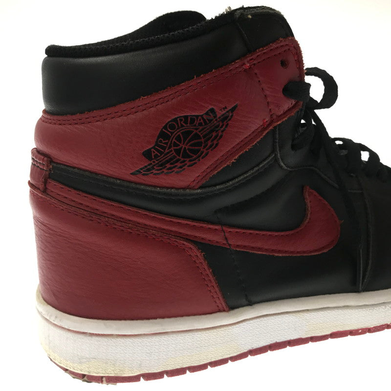 【現状渡し品】【メンズ】 NIKE ナイキ AIR JORDAN 1 RETRO HIGH OG 555088-001 エア ジョーダン レトロ ハイ スニーカー 靴 160-260717-rt-01-tagh サイズ：26.5ｃｍ ＵS8.5 カラー：BLACK/VARSITY RED-WHITE 万代Net店