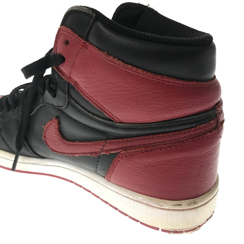 【現状渡し品】【メンズ】 NIKE ナイキ AIR JORDAN 1 RETRO HIGH OG 555088-001 エア ジョーダン レトロ ハイ スニーカー 靴 160-260717-rt-01-tagh サイズ：26.5ｃｍ ＵS8.5 カラー：BLACK/VARSITY RED-WHITE 万代Net店