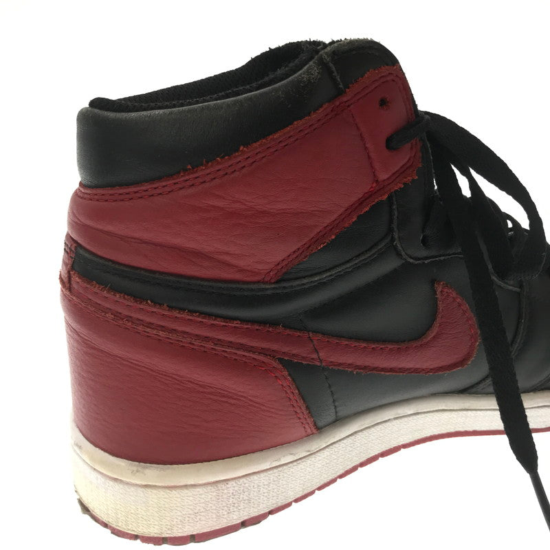 【現状渡し品】【メンズ】 NIKE ナイキ AIR JORDAN 1 RETRO HIGH OG 555088-001 エア ジョーダン レトロ ハイ スニーカー 靴 160-260717-rt-01-tagh サイズ：26.5ｃｍ ＵS8.5 カラー：BLACK/VARSITY RED-WHITE 万代Net店