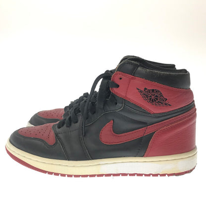 【現状渡し品】【メンズ】 NIKE ナイキ AIR JORDAN 1 RETRO HIGH OG 555088-001 エア ジョーダン レトロ ハイ スニーカー 靴 160-260717-rt-01-tagh サイズ：26.5ｃｍ ＵS8.5 カラー：BLACK/VARSITY RED-WHITE 万代Net店