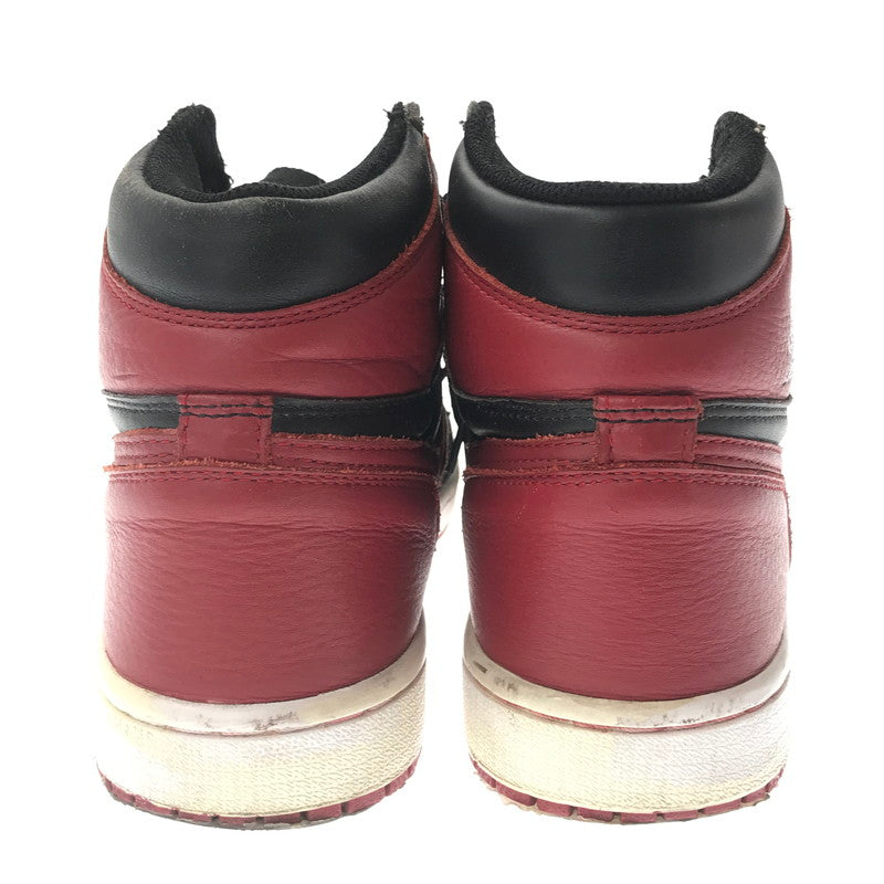 【現状渡し品】【メンズ】 NIKE ナイキ AIR JORDAN 1 RETRO HIGH OG 555088-001 エア ジョーダン レトロ ハイ スニーカー 靴 160-260717-rt-01-tagh サイズ：26.5ｃｍ ＵS8.5 カラー：BLACK/VARSITY RED-WHITE 万代Net店