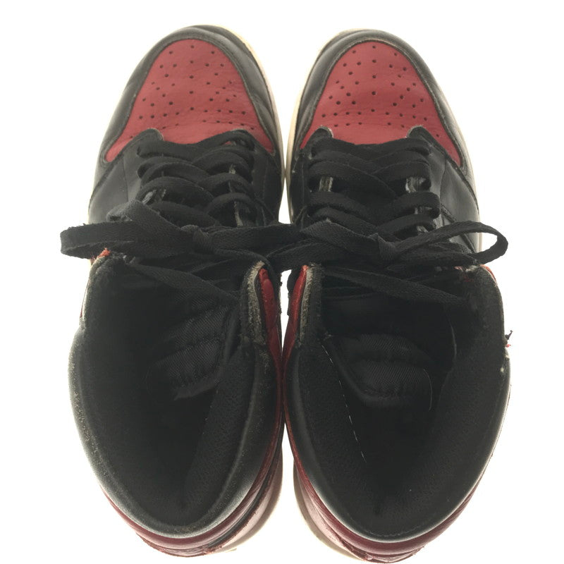【現状渡し品】【メンズ】 NIKE ナイキ AIR JORDAN 1 RETRO HIGH OG 555088-001 エア ジョーダン レトロ ハイ スニーカー 靴 160-260717-rt-01-tagh サイズ：26.5ｃｍ ＵS8.5 カラー：BLACK/VARSITY RED-WHITE 万代Net店