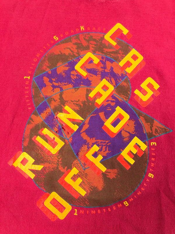 【現状渡し品】【メンズ】 ANVIL アンビル 90's CASCADE RUN OFF S/S TEE 90年代 カスケード ラン オフ ショートスリーブ Tシャツ トップス 146-260709-rt-15-tag サイズ：M カラー：レッド 万代Net店