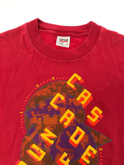 【現状渡し品】【メンズ】 ANVIL アンビル 90's CASCADE RUN OFF S/S TEE 90年代 カスケード ラン オフ ショートスリーブ Tシャツ トップス 146-260709-rt-15-tag サイズ：M カラー：レッド 万代Net店