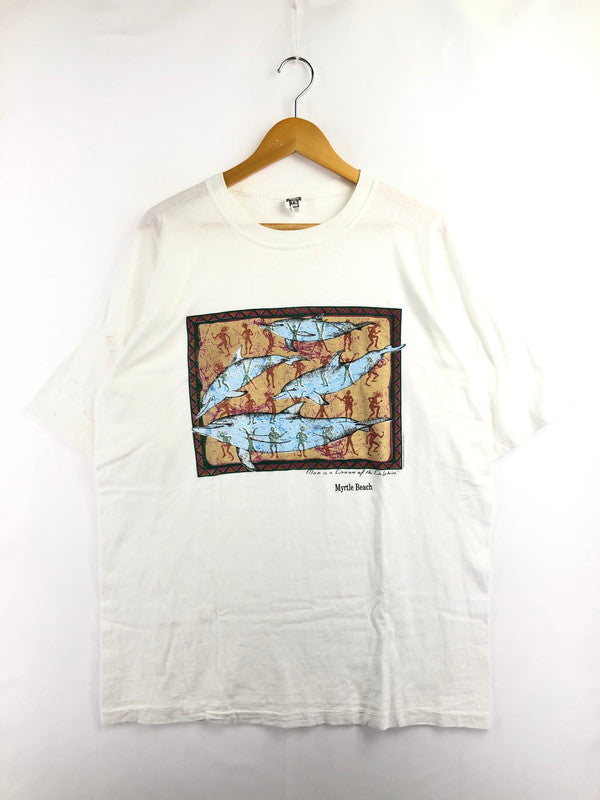 【現状渡し品】【メンズ】 WORLD T'S ワールド ティーエス 90's MYRTLE BEACH S/S TEE 90年代 マートル ビーチ ショートスリーブ Tシャツ トップス 146-260709-rt-19-tag サイズ：XL カラー：ホワイト 万代Net店