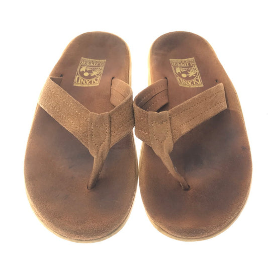 【中古品】【メンズ】 ISLAND SLIPPER アイランド スリッパ HAWAII SUEDE LEATHER SANDALS ハワイ スエード レザー サンダル 靴 165-260717-rt-10-tagh サイズ：9 カラー：ブラウン 万代Net店