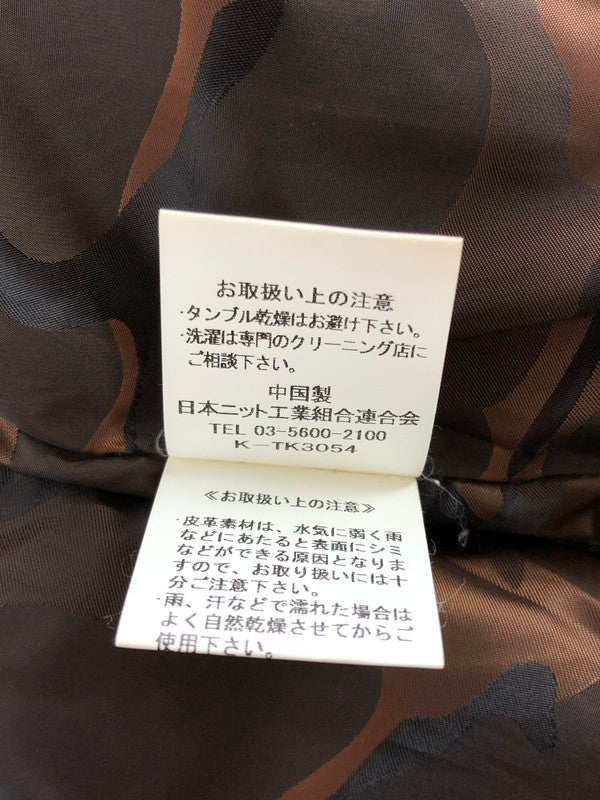 【中古品】【メンズ】 錦 ニシキ FLOWER EMBROIDERY GOAT LEATHER JACKET 刺繍 入り レザー ジャケット アウター 145-260714-rt-01-tag サイズ：Xl カラー：キャメル 万代Net店
