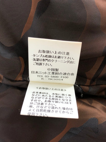 【中古品】【メンズ】 錦 ニシキ FLOWER EMBROIDERY GOAT LEATHER JACKET 刺繍 入り レザー ジャケット アウター 145-260714-rt-01-tag サイズ：Xl カラー：キャメル 万代Net店