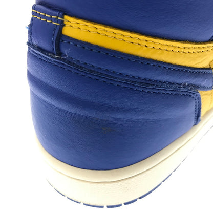 【中古品】【メンズ】 NIKE ナイキ WOMEN'S AIR JORDAN 1 HIGH OG GAME ROYAL AND VARSITY MAIZE スニーカー 靴 160-260719-rt-23-tagh サイズ：28.5cm US11.5 カラー：VARSITY MAZE/GAME ROYAL-SAIL 万代Net店