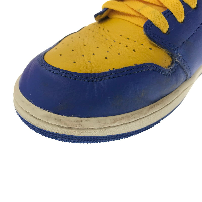 【中古品】【メンズ】 NIKE ナイキ WOMEN'S AIR JORDAN 1 HIGH OG GAME ROYAL AND VARSITY MAIZE スニーカー 靴 160-260719-rt-23-tagh サイズ：28.5cm US11.5 カラー：VARSITY MAZE/GAME ROYAL-SAIL 万代Net店