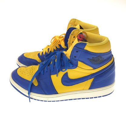 【中古品】【メンズ】 NIKE ナイキ WOMEN'S AIR JORDAN 1 HIGH OG GAME ROYAL AND VARSITY MAIZE スニーカー 靴 160-260719-rt-23-tagh サイズ：28.5cm US11.5 カラー：VARSITY MAZE/GAME ROYAL-SAIL 万代Net店