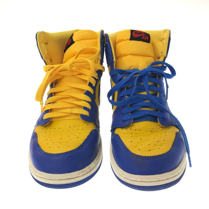 【中古品】【メンズ】 NIKE ナイキ WOMEN'S AIR JORDAN 1 HIGH OG GAME ROYAL AND VARSITY MAIZE スニーカー 靴 160-260719-rt-23-tagh サイズ：28.5cm US11.5 カラー：VARSITY MAZE/GAME ROYAL-SAIL 万代Net店