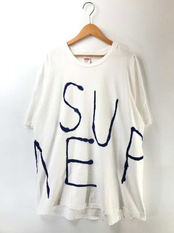 【中古品】【メンズ】 SUPREME シュプリーム 25SS PAINTED TEE ２５年春夏モデル ペインテッド Tシャツ トップス 149-260716-rt-04-tagh サイズ：XL カラー：ホワイト 万代Net店