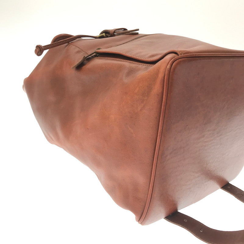 【現状渡し品】【レディース】 OLD COACH オールド コーチ LEATHER BACKPACK レザー バックパック リュック カバン 180-260714-ki-05-tagh カラー：ブラウン 万代Net店