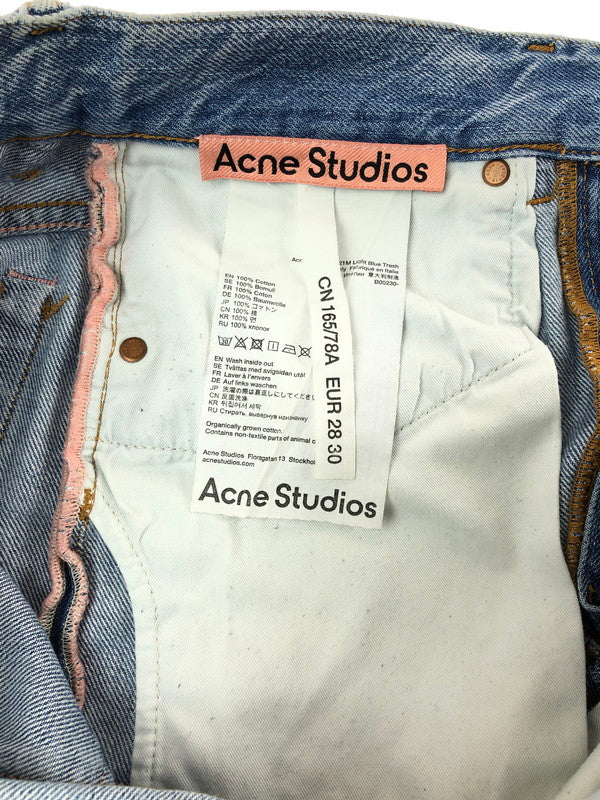 【中古品】【メンズ】 ACNE STUDIOS アクネストゥディオズ LIGHT BLUE TRASH DENIM PANTS B00230 2021M ライトブルー トラッシュ デニムパンツ ジーンズ 152-260714-rt-03-tag サイズ：EUR28 30 カラー：インディゴ 万代Net店