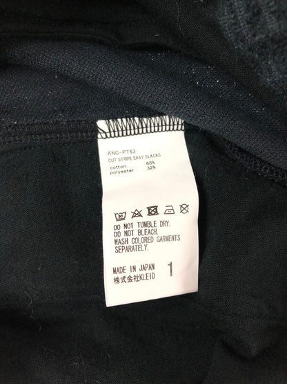 【中古品】【メンズ】 ANCELLM アンセルム CUT STRIPE EASY SLACKS カット ストライプ イージー スラックス ボトムス 151-260714-rt-04-tag サイズ：1 カラー：ブラック 万代Net店
