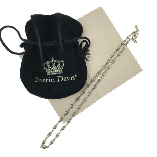 【中古品】【メンズ】 JUSTIN DAVIS ジャスティンデイビス HEAVY CROSS SNJ121 ヘビークロス チェーン ネックレス アクセサリー 192-260714-YY-03-tagh カラー：シルバー 万代Net店
