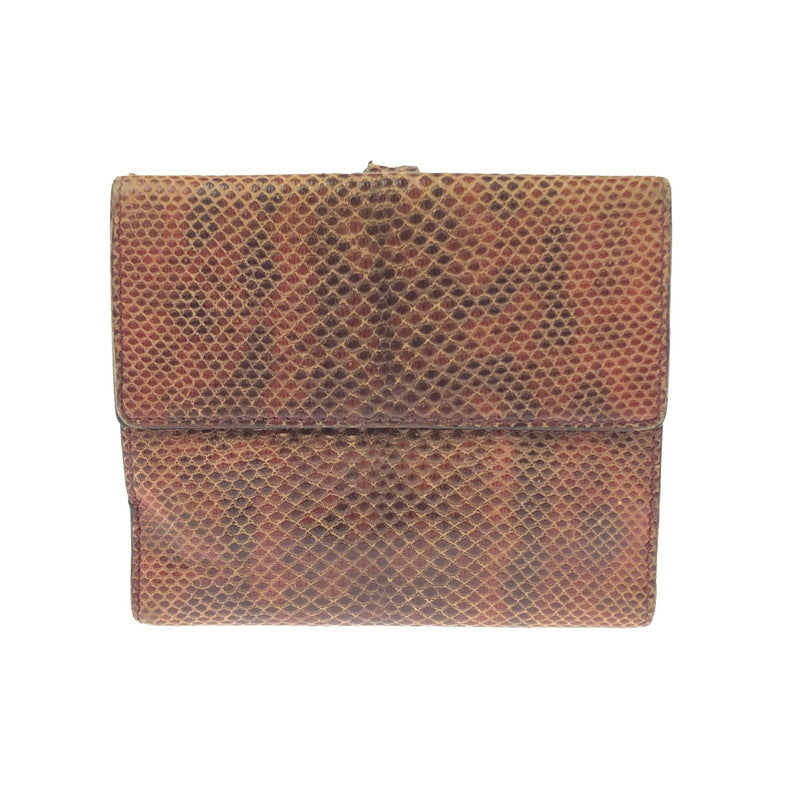 【中古品】【メンズ】 GUCCI グッチ SNAKE SKIN WALLET 035-2149-2049 トム・フォード期 スネーク スキン ウォレット 財布 二つ折り財布 181-260717-rt-24-tagh カラー：ブラウン 万代Net店