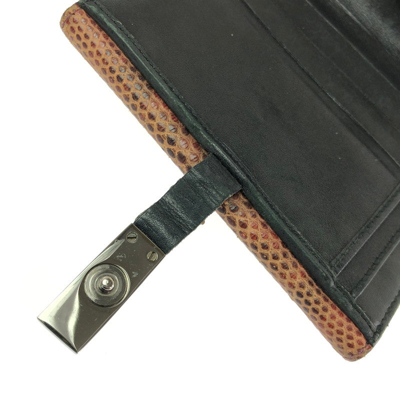 【中古品】【メンズ】 GUCCI グッチ SNAKE SKIN WALLET 035-2149-2049 トム・フォード期 スネーク スキン ウォレット 財布 二つ折り財布 181-260717-rt-24-tagh カラー：ブラウン 万代Net店
