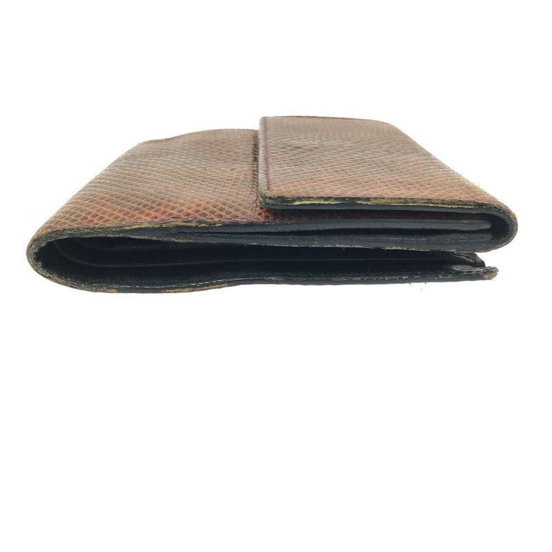 【中古品】【メンズ】 GUCCI グッチ SNAKE SKIN WALLET 035-2149-2049 トム・フォード期 スネーク スキン ウォレット 財布 二つ折り財布 181-260717-rt-24-tagh カラー：ブラウン 万代Net店