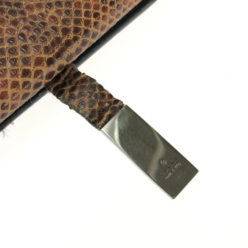 【中古品】【メンズ】 GUCCI グッチ SNAKE SKIN WALLET 035-2149-2049 トム・フォード期 スネーク スキン ウォレット 財布 二つ折り財布 181-260717-rt-24-tagh カラー：ブラウン 万代Net店