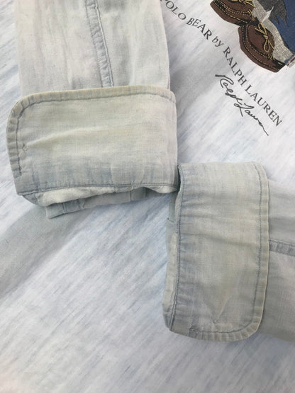 【中古品】【メンズ】 POLO RALPH LAUREN ポロ・ラルフローレン POLO BEAR BD L/S SHIRT 0200011589 ポロ ベア ボタンダウン ロングスリーブ シャツ 147-260717-rt-14-tagh サイズ：M カラー：ブルー 万代Net店