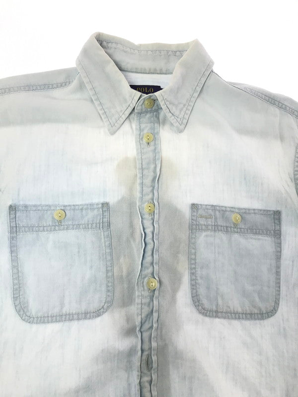 【中古品】【メンズ】 POLO RALPH LAUREN ポロ・ラルフローレン POLO BEAR BD L/S SHIRT 0200011589 ポロ ベア ボタンダウン ロングスリーブ シャツ 147-260717-rt-14-tagh サイズ：M カラー：ブルー 万代Net店