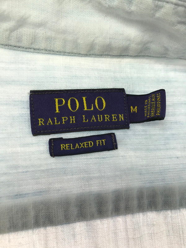 【中古品】【メンズ】 POLO RALPH LAUREN ポロ・ラルフローレン POLO BEAR BD L/S SHIRT 0200011589 ポロ ベア ボタンダウン ロングスリーブ シャツ 147-260717-rt-14-tagh サイズ：M カラー：ブルー 万代Net店