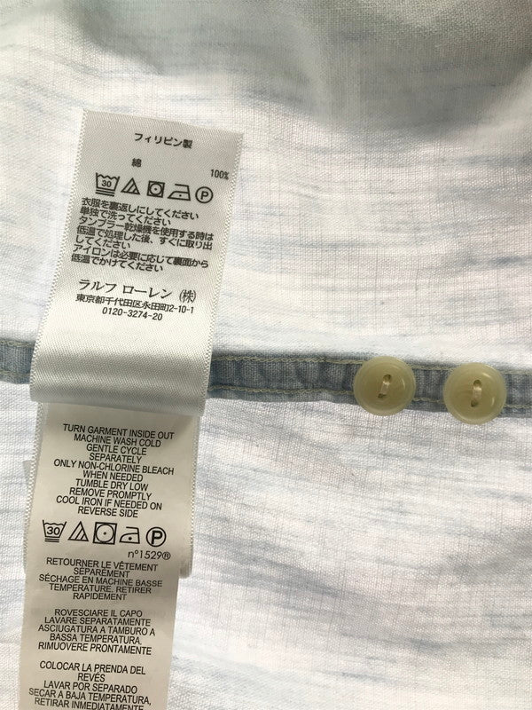 【中古品】【メンズ】 POLO RALPH LAUREN ポロ・ラルフローレン POLO BEAR BD L/S SHIRT 0200011589 ポロ ベア ボタンダウン ロングスリーブ シャツ 147-260717-rt-14-tagh サイズ：M カラー：ブルー 万代Net店