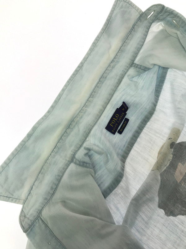【中古品】【メンズ】 POLO RALPH LAUREN ポロ・ラルフローレン POLO BEAR BD L/S SHIRT 0200011589 ポロ ベア ボタンダウン ロングスリーブ シャツ 147-260717-rt-14-tagh サイズ：M カラー：ブルー 万代Net店