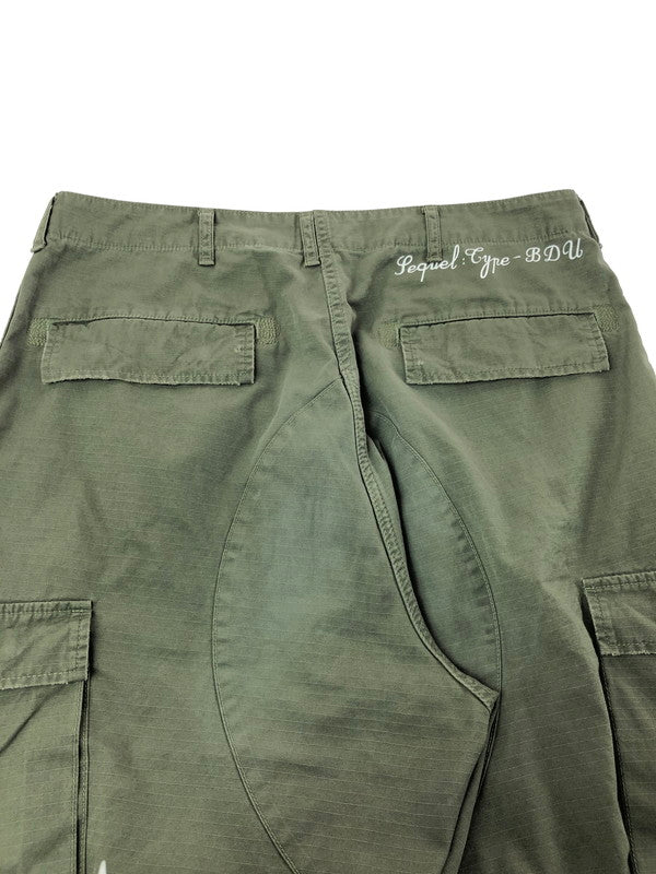 【現状渡し品】【メンズ】 SEQUEL シークエル 25SS BDU CARGO PANTS ２５年春夏モデル カーゴ パンツ ボトムス 153-260715-rt-23-tagh サイズ：L カラー：カーキ 万代Net店