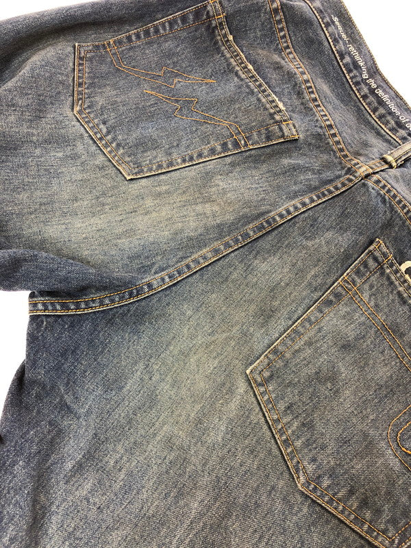 【中古品】【メンズ】 SEQUEL シークエル × FRAGMENT DESIGN フラグメント デザイン DENIM PANTS デニムパンツ ジーンズ ボトムス 153-260715-rt-25-tagh サイズ：L カラー：インディゴ 万代Net店