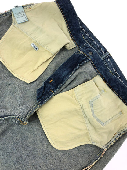 【中古品】【メンズ】 SEQUEL シークエル × FRAGMENT DESIGN フラグメント デザイン DENIM PANTS デニムパンツ ジーンズ ボトムス 153-260715-rt-25-tagh サイズ：L カラー：インディゴ 万代Net店
