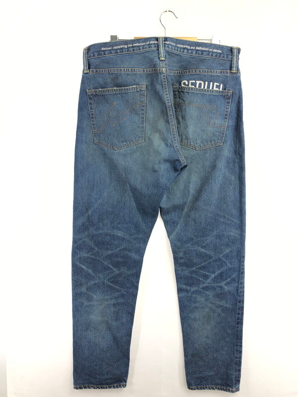 【中古品】【メンズ】 SEQUEL シークエル × FRAGMENT DESIGN フラグメント デザイン DENIM PANTS デニムパンツ ジーンズ ボトムス 153-260715-rt-25-tagh サイズ：L カラー：インディゴ 万代Net店