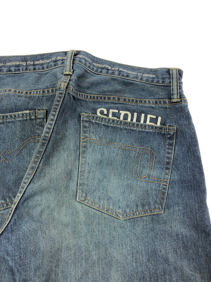 【中古品】【メンズ】 SEQUEL シークエル × FRAGMENT DESIGN フラグメント デザイン DENIM PANTS デニムパンツ ジーンズ ボトムス 153-260715-rt-25-tagh サイズ：L カラー：インディゴ 万代Net店