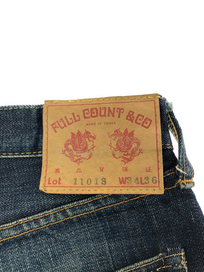 【現状渡し品】【メンズ】 FULL COUNT フル カウント DENIM PANTS 1101S デニムパンツ ボトムス ジーンズ 156-260715-rt-28-tagh サイズ：W34 L36 カラー：インディゴ 万代Net店
