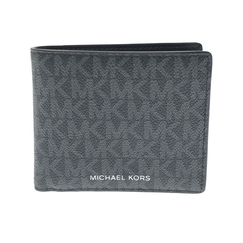 【中古品】【メンズ】 MICHAEL KORS マイケル コース BILLFOLD W COIN POCKET WALLET 36U9LCRF3B ビルフォールド コイン ポケット ウォレット 二つ折り財布 181-260718-rt-27-tagh カラー：ブラック 万代Net店