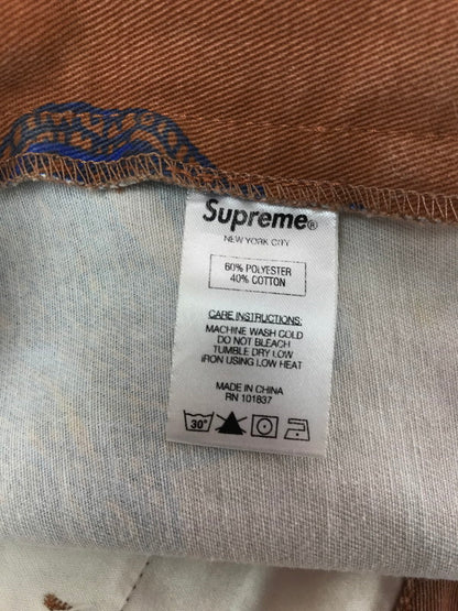 【中古品】【メンズ】 SUPREME シュプリーム 14SS PAISLEY WORK SHORT ペイズリー ワーク ショートパンツ ボトムス 149-260719-rt-17-tagh サイズ：36 カラー：ブラウン 万代Net店